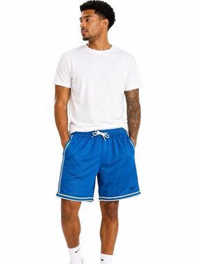 NIKE Vintage Y2K Blue Mesh Basketball Shorts White Trim Men’s Small